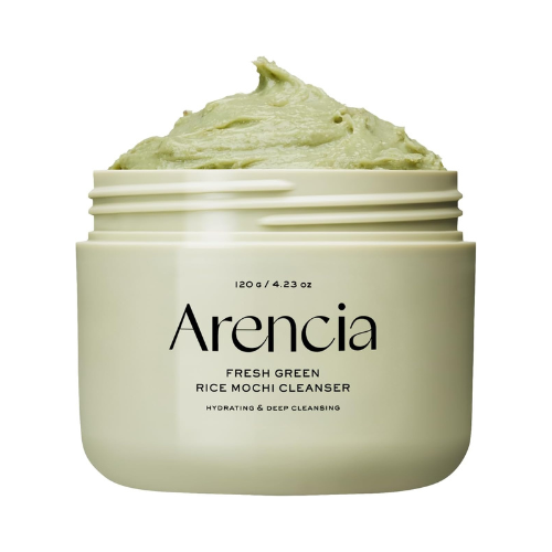 arencia korean rice mochi face cleanser 120g foaming cleanser, gentle scrub all in one deep cleansing, moisturizing, pore minimizing, removing blackhead